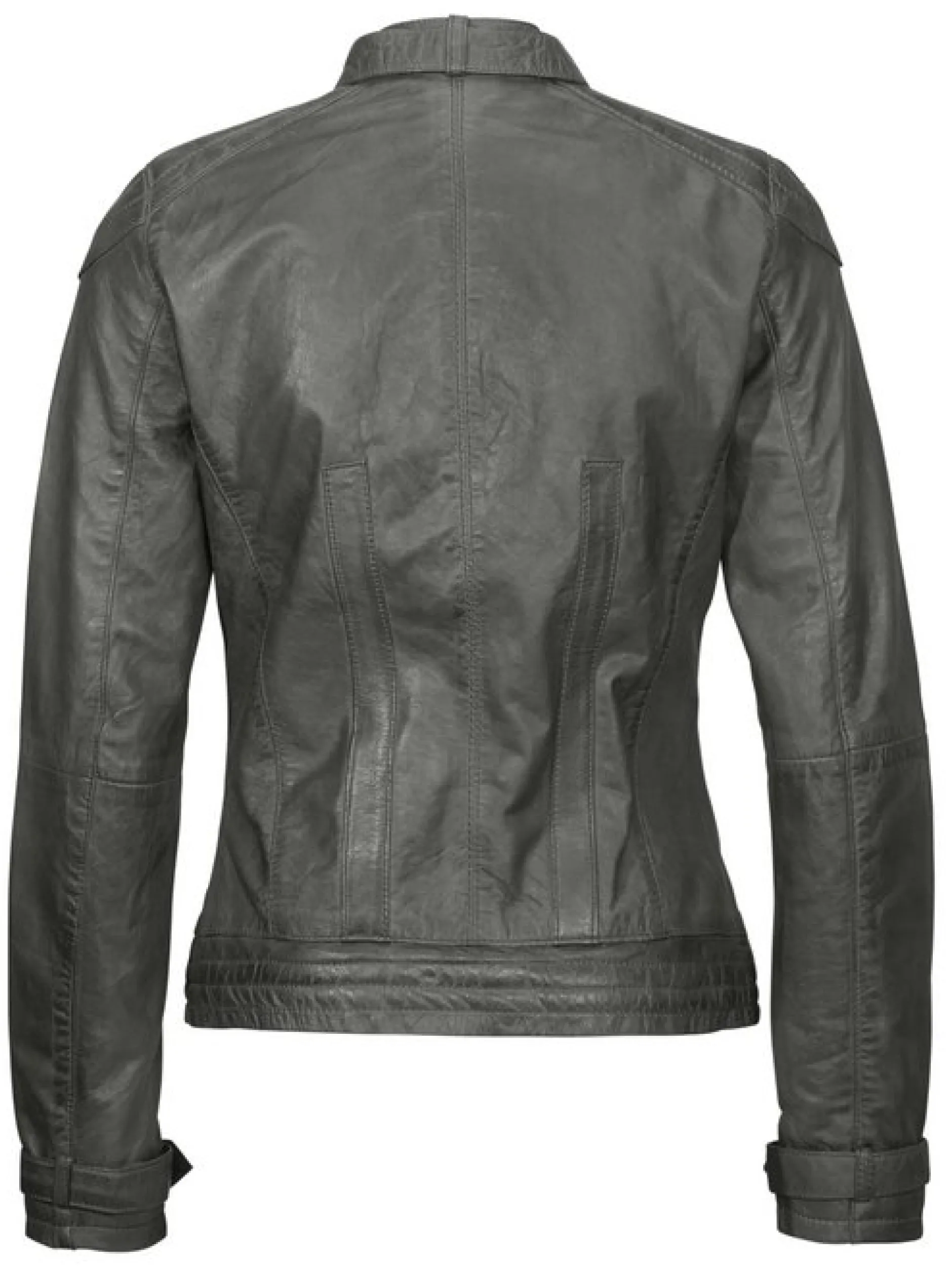 Mustang Damen Lederjacke in grau