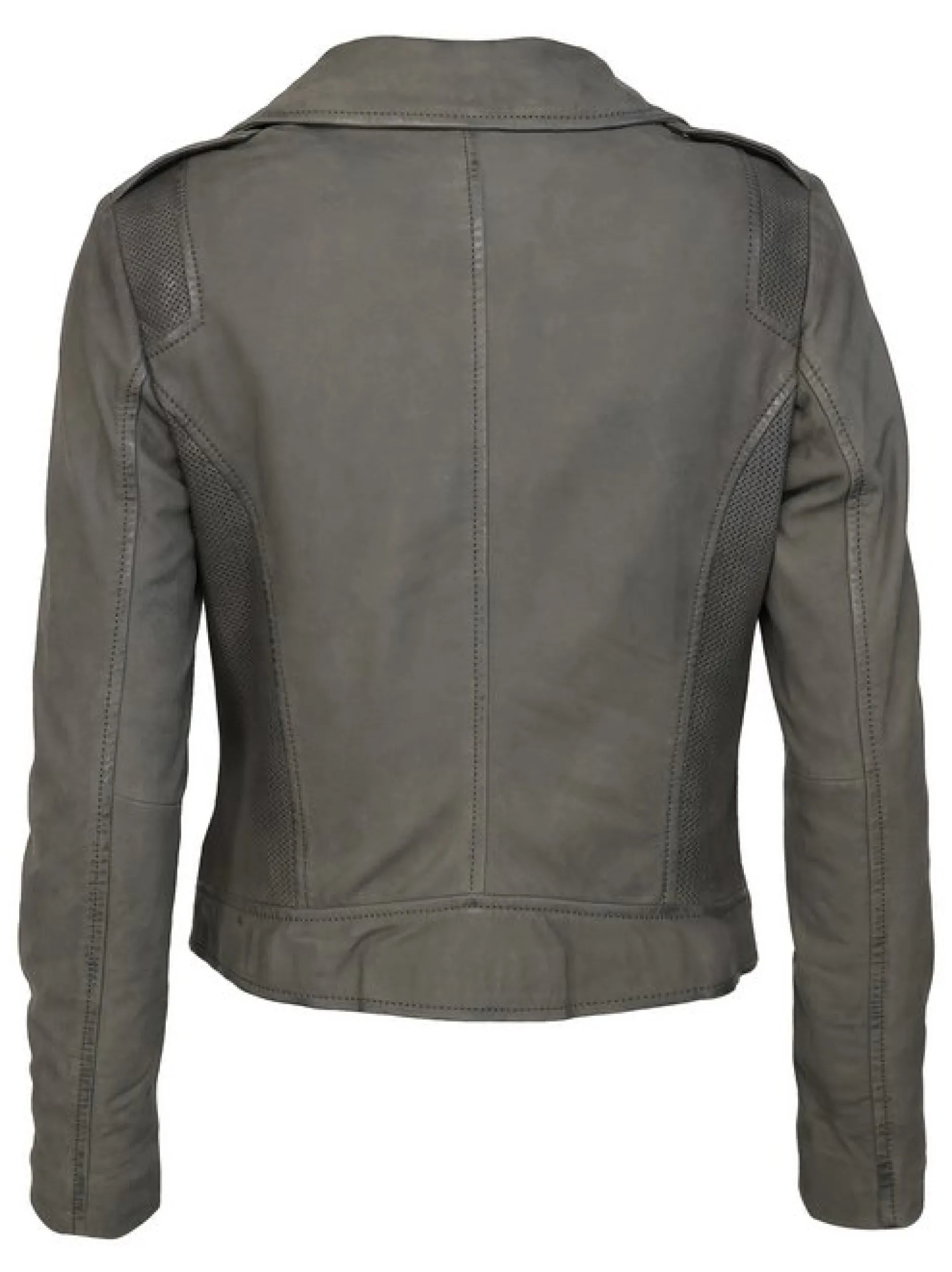 Mustang Damen Lederjacke in grau