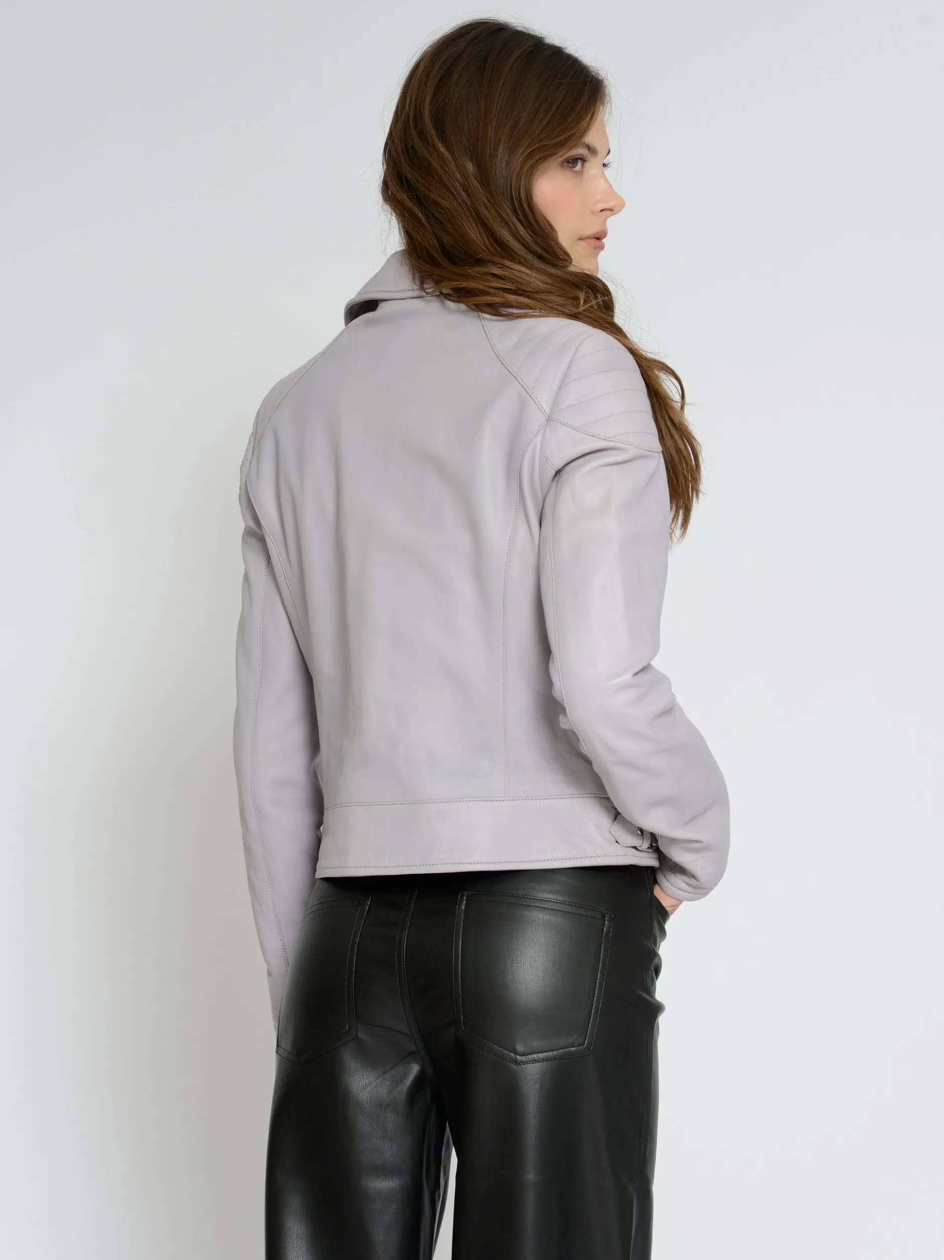 Mustang Damen Lederjacke in lila