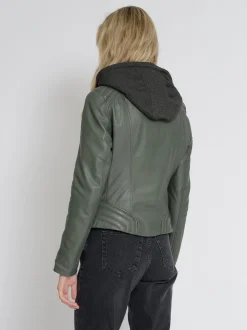 Mustang Damen Lederjacke in oliv