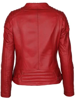 Mustang Damen Lederjacke in rot