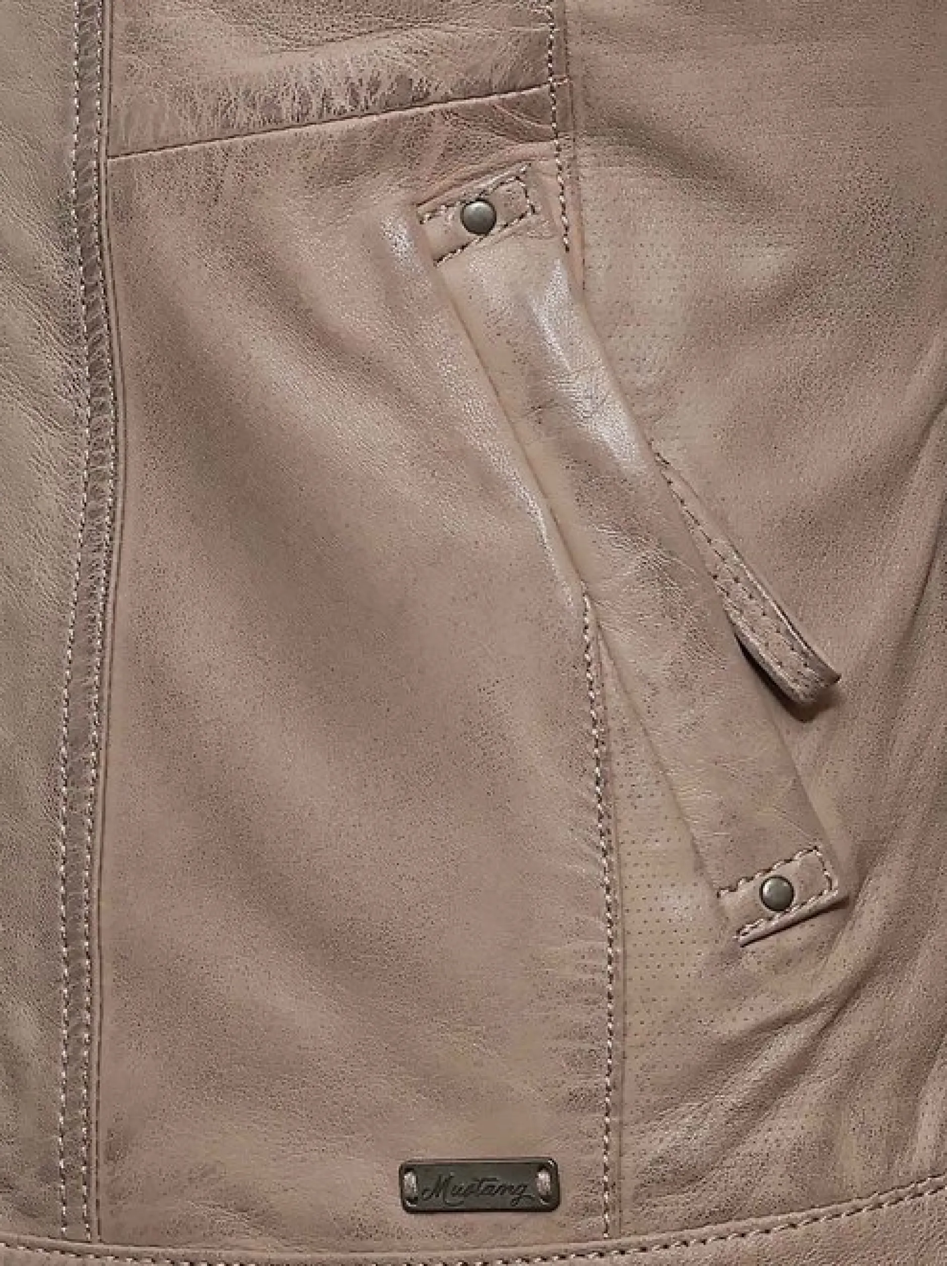 Mustang Damen Lederjacke in rosa