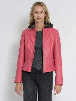 Mustang Damen Lederjacke in rot