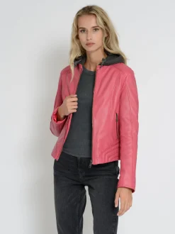 Mustang Damen Lederjacke in rot