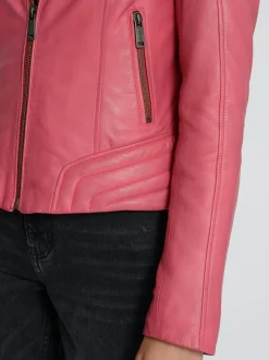 Mustang Damen Lederjacke in rot