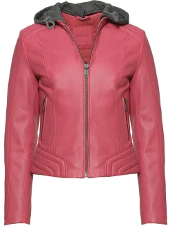 Mustang Damen Lederjacke in rot