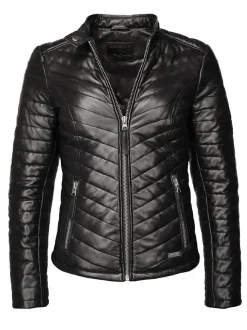 Mustang Damen Lederjacke in schwarz