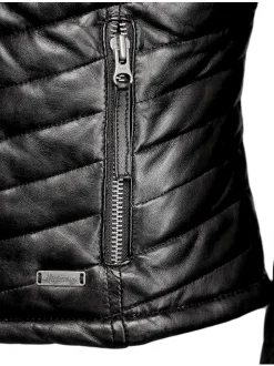 Mustang Damen Lederjacke in schwarz