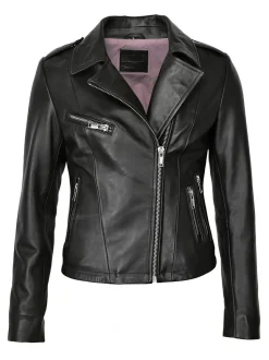 Mustang Damen Lederjacke in schwarz