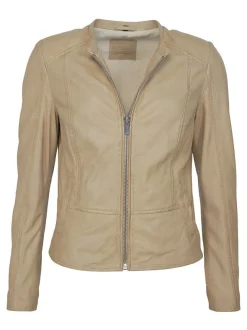 Mustang Damen Lederjacke in sand