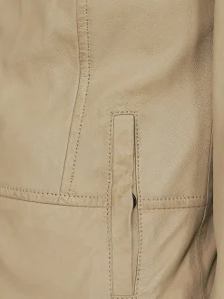 Mustang Damen Lederjacke in sand