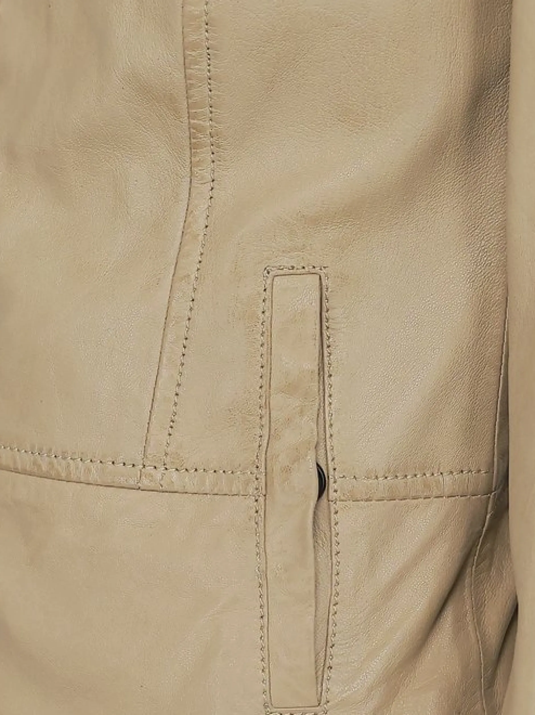 Mustang Damen Lederjacke in sand