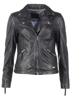 Mustang Damen Lederjacke in schwarz