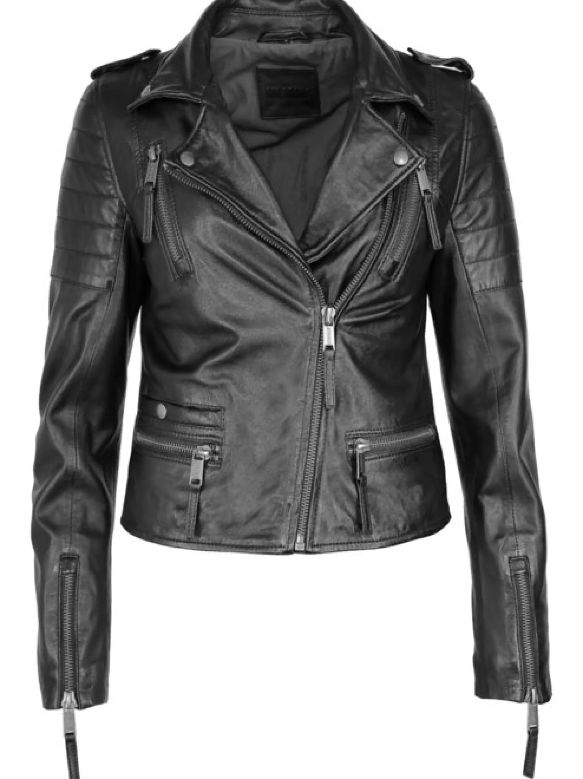 Mustang Damen Lederjacke in schwarz