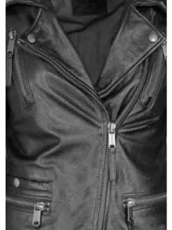 Mustang Damen Lederjacke in schwarz