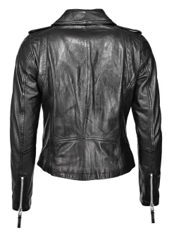 Mustang Damen Lederjacke in schwarz