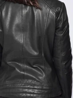 Mustang Damen Lederjacke in schwarz