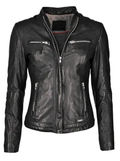 Mustang Damen Lederjacke in schwarz