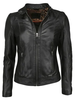 Mustang Damen Lederjacke in schwarz