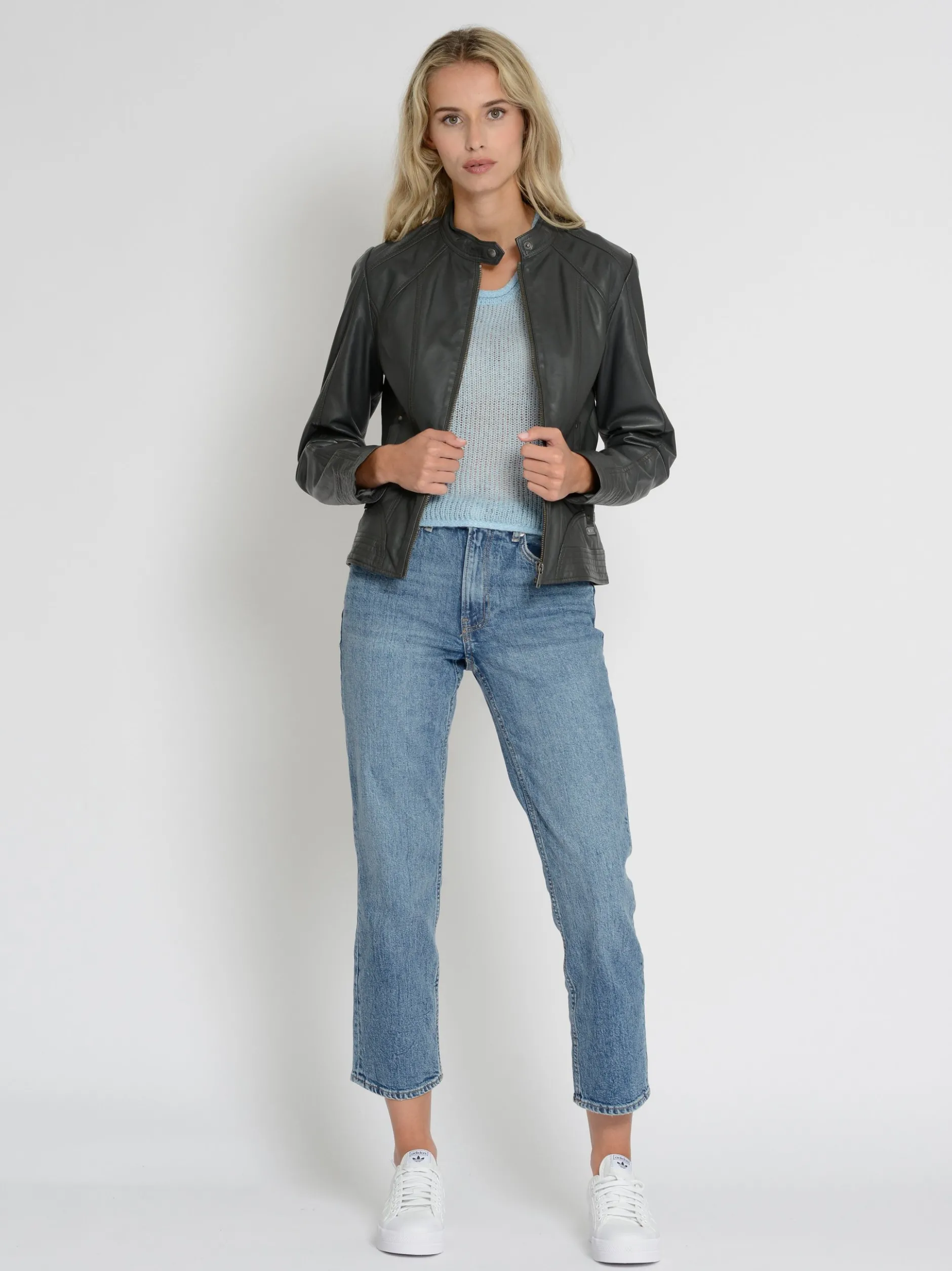 Mustang Damen Lederjacke in schwarz