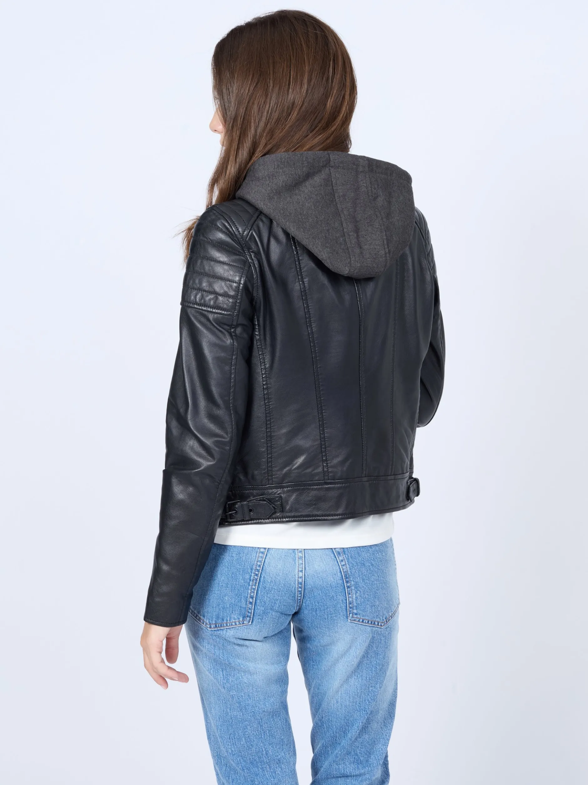 Mustang Damen Lederjacke in schwarz