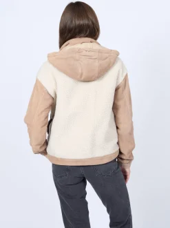 Mustang Damen Lederjacke in taupe
