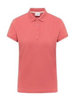 Mustang Damen Polo in rosa - Ausschnitt: Henley