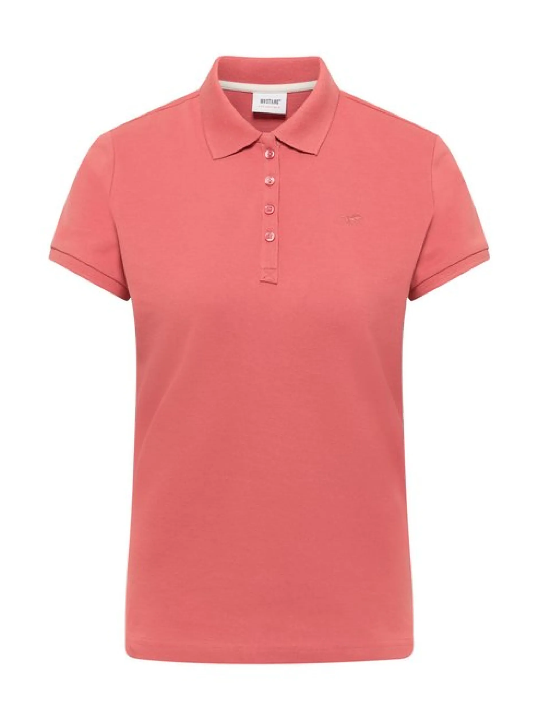 Mustang Damen Polo in rosa - Ausschnitt: Henley