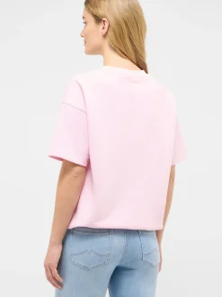 Mustang Damen Shirt in rosa - Ausschnitt: Rundhals