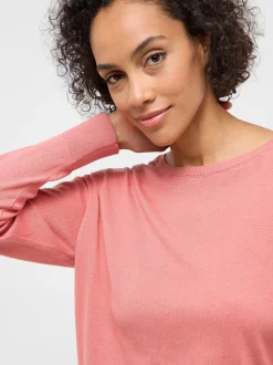 Mustang Damen Strickpullover in koralle - Ärmel: langarm