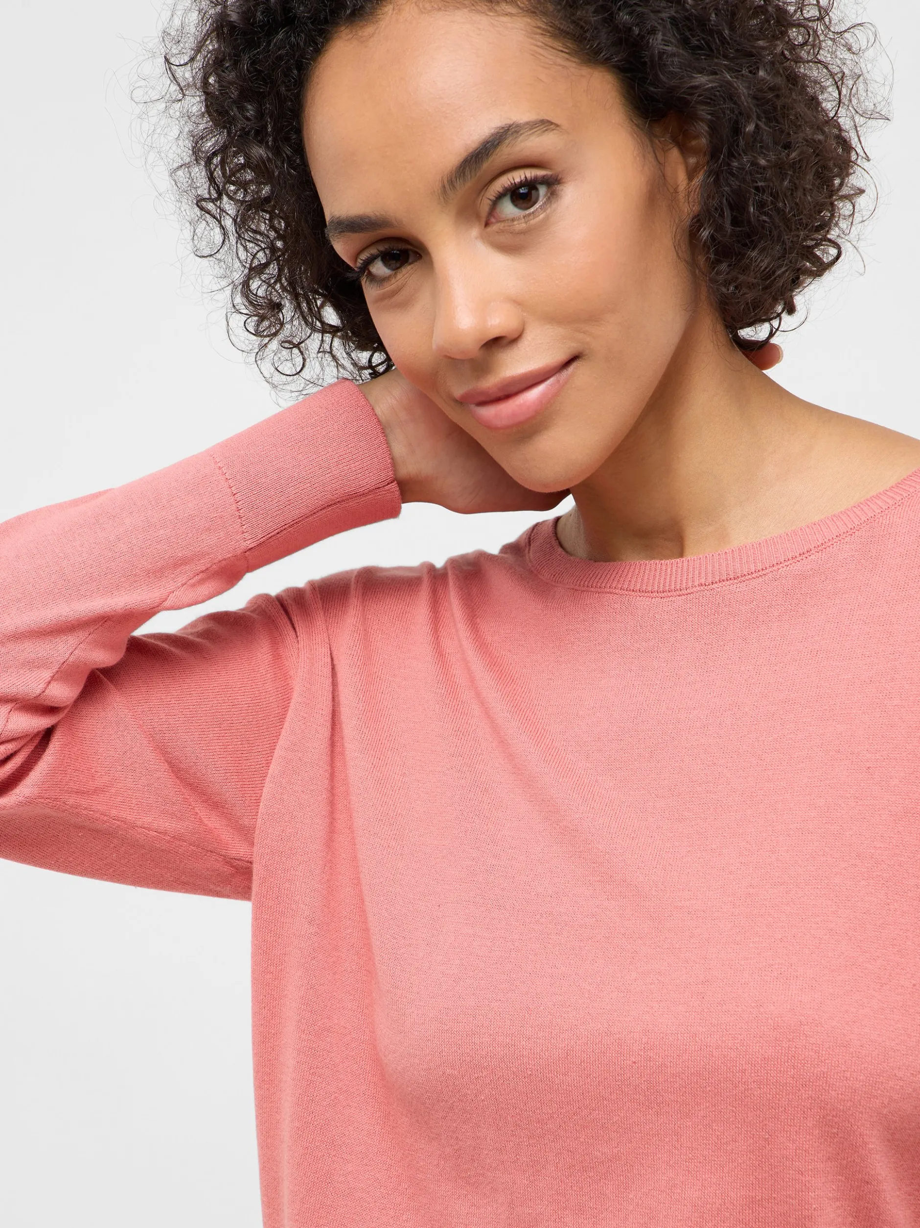Mustang Damen Strickpullover in koralle - Ärmel: langarm