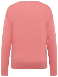 Mustang Damen Strickpullover in koralle - Ärmel: langarm