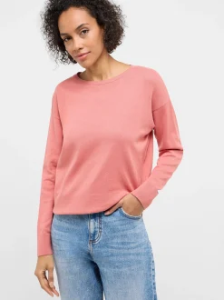 Mustang Damen Strickpullover in koralle - Ärmel: langarm