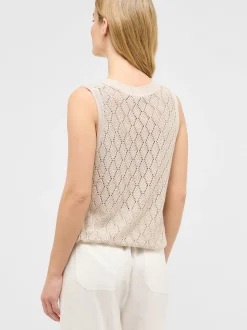 Mustang Damen Strickweste in beige