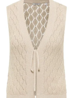 Mustang Damen Strickweste in beige