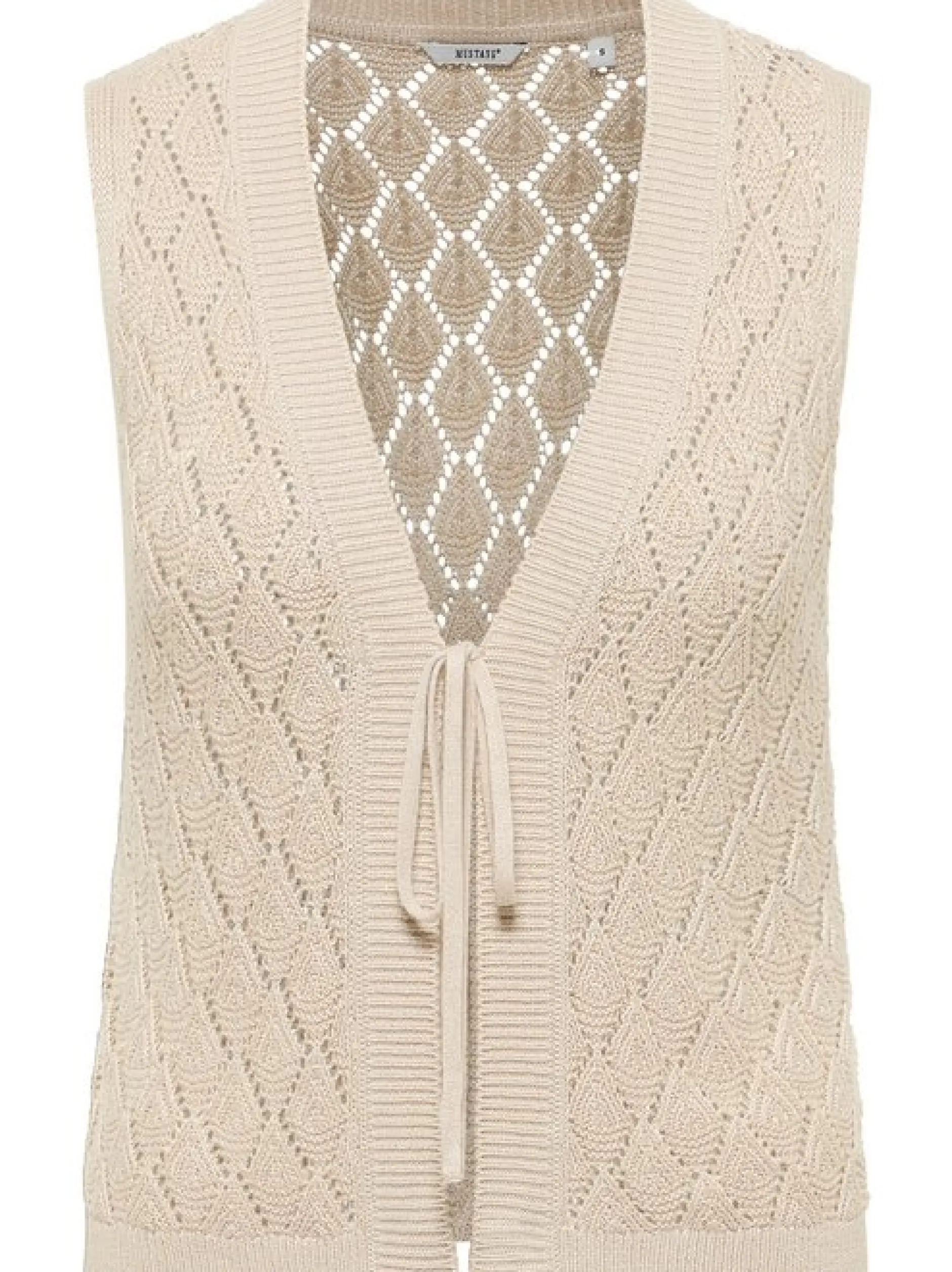Mustang Damen Strickweste in beige