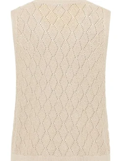 Mustang Damen Strickweste in beige