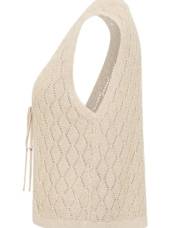 Mustang Damen Strickweste in beige