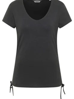 Mustang Damen T-Shirt in anthrazit - Ärmel: Halbarm