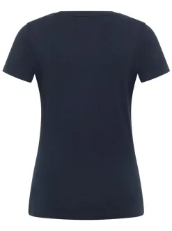 Mustang Damen T-Shirt in marine - Ausschnitt: Rundhals