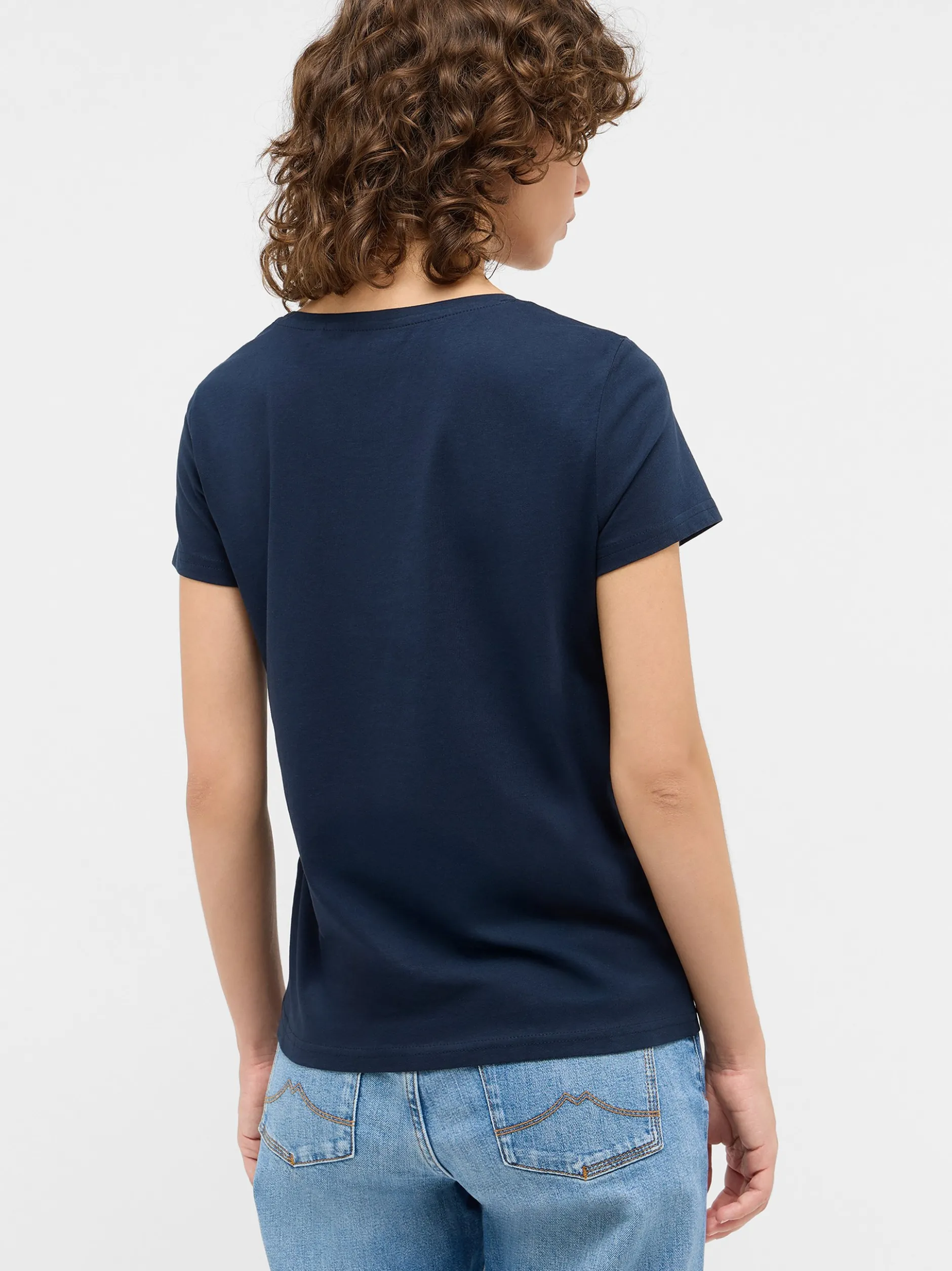 Mustang Damen T-Shirt in marine - Ausschnitt: Rundhals