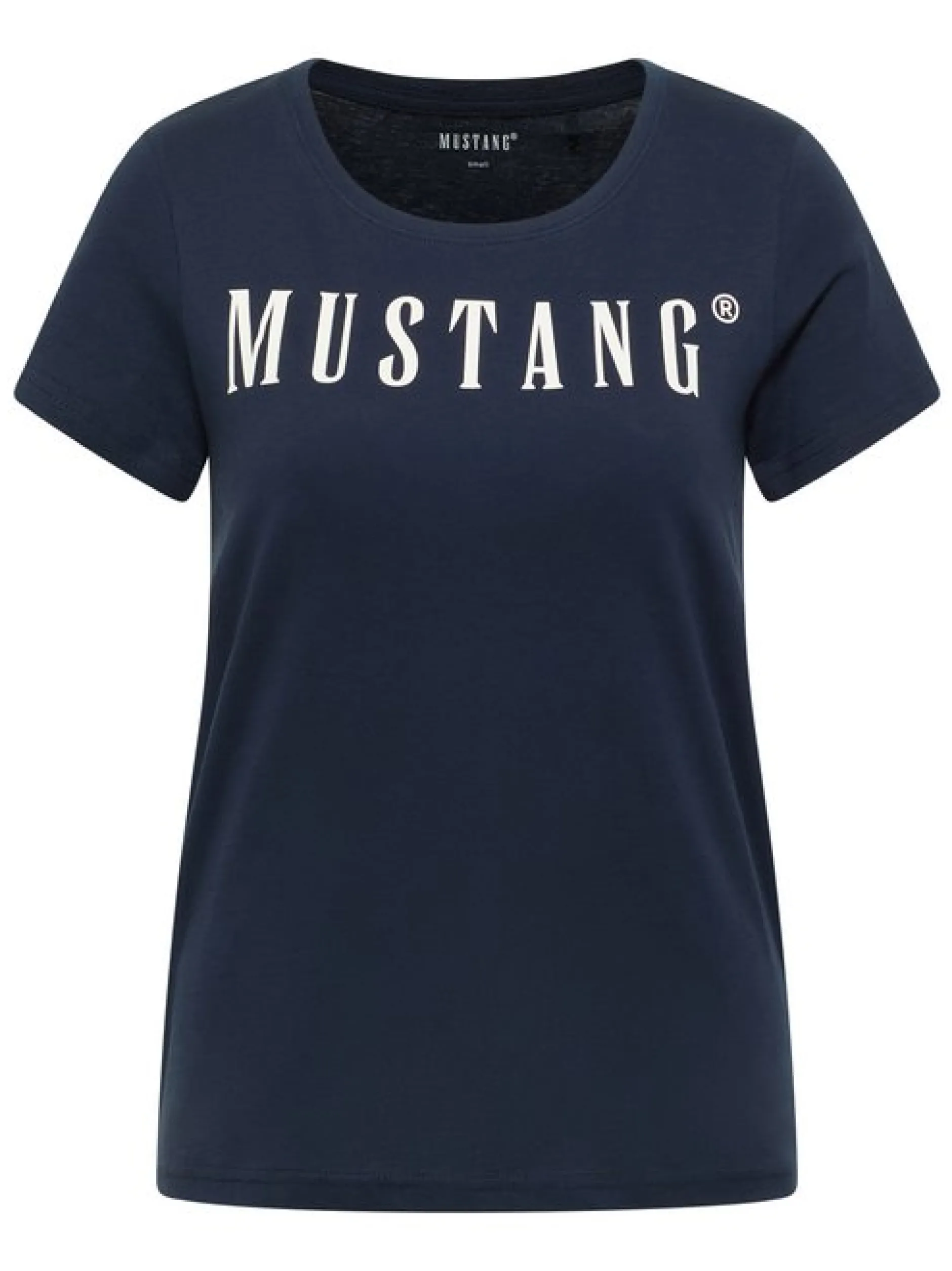 Mustang Damen T-Shirt in marine - Ausschnitt: Rundhals