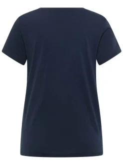 Mustang Damen T-Shirt in marine - Ausschnitt: Rundhals