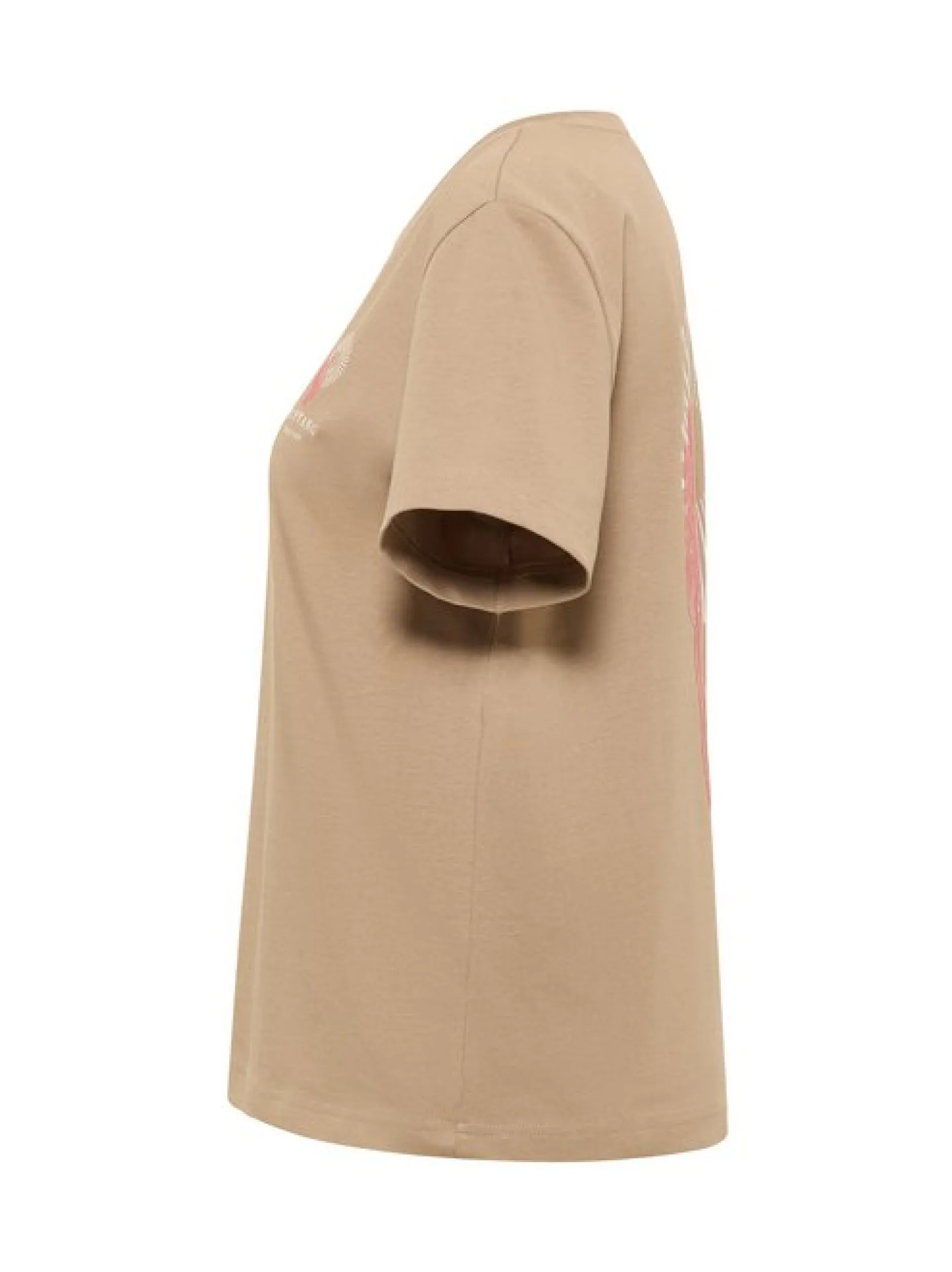 Mustang Damen T-Shirt in nougat - Ausschnitt: Rundhals