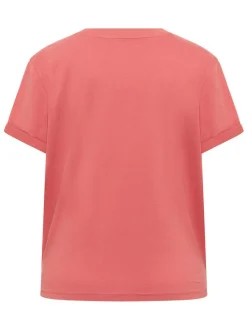 Mustang Damen T-Shirt in rosa - Ausschnitt: Rundhals