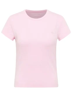 Mustang Damen T-Shirt in rosa - Ausschnitt: Rundhals