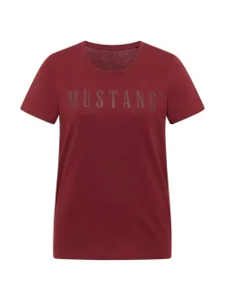 Mustang Damen T-Shirt in rot - Ausschnitt: Rundhals
