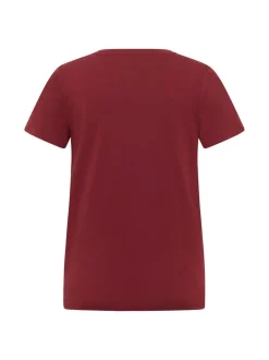 Mustang Damen T-Shirt in rot - Ausschnitt: Rundhals