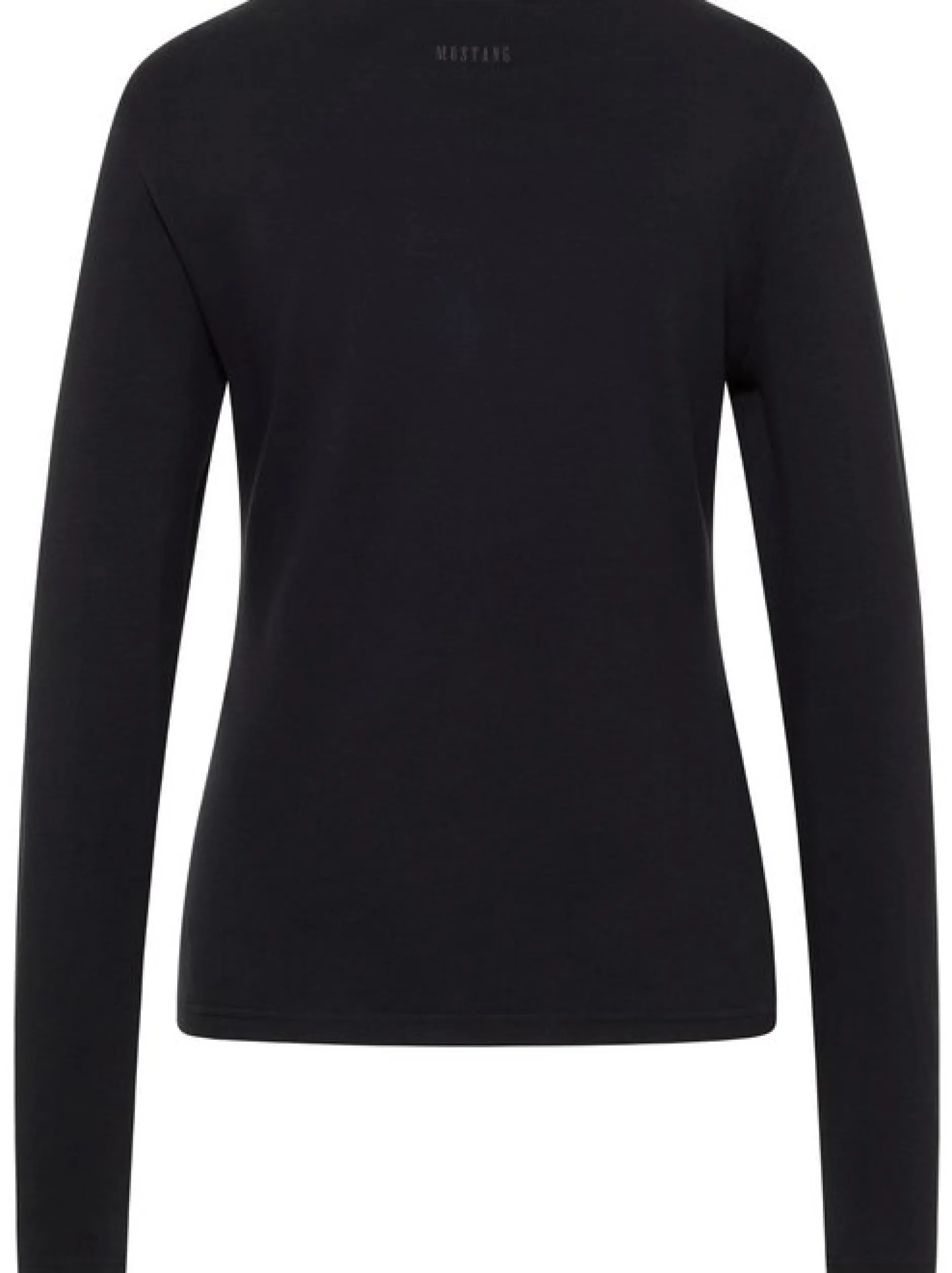 Mustang Damen T-Shirt in schwarz - Ausschnitt: U-Boot