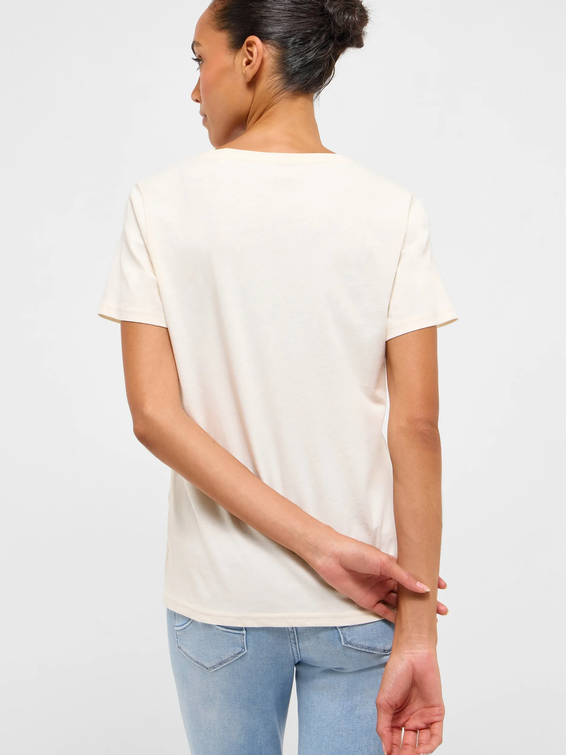 Mustang Damen T-Shirt in weiß - Ausschnitt: Rundhals